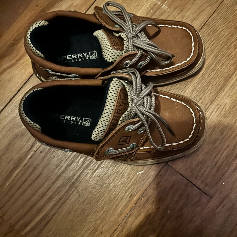 Sperry Kids Tan Moccasins boat shoes